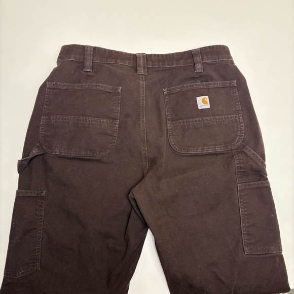 Carhartt Pants - Carhartt Rugged Flex Canvas Double Front Work Pants, Brown, 10 Regular